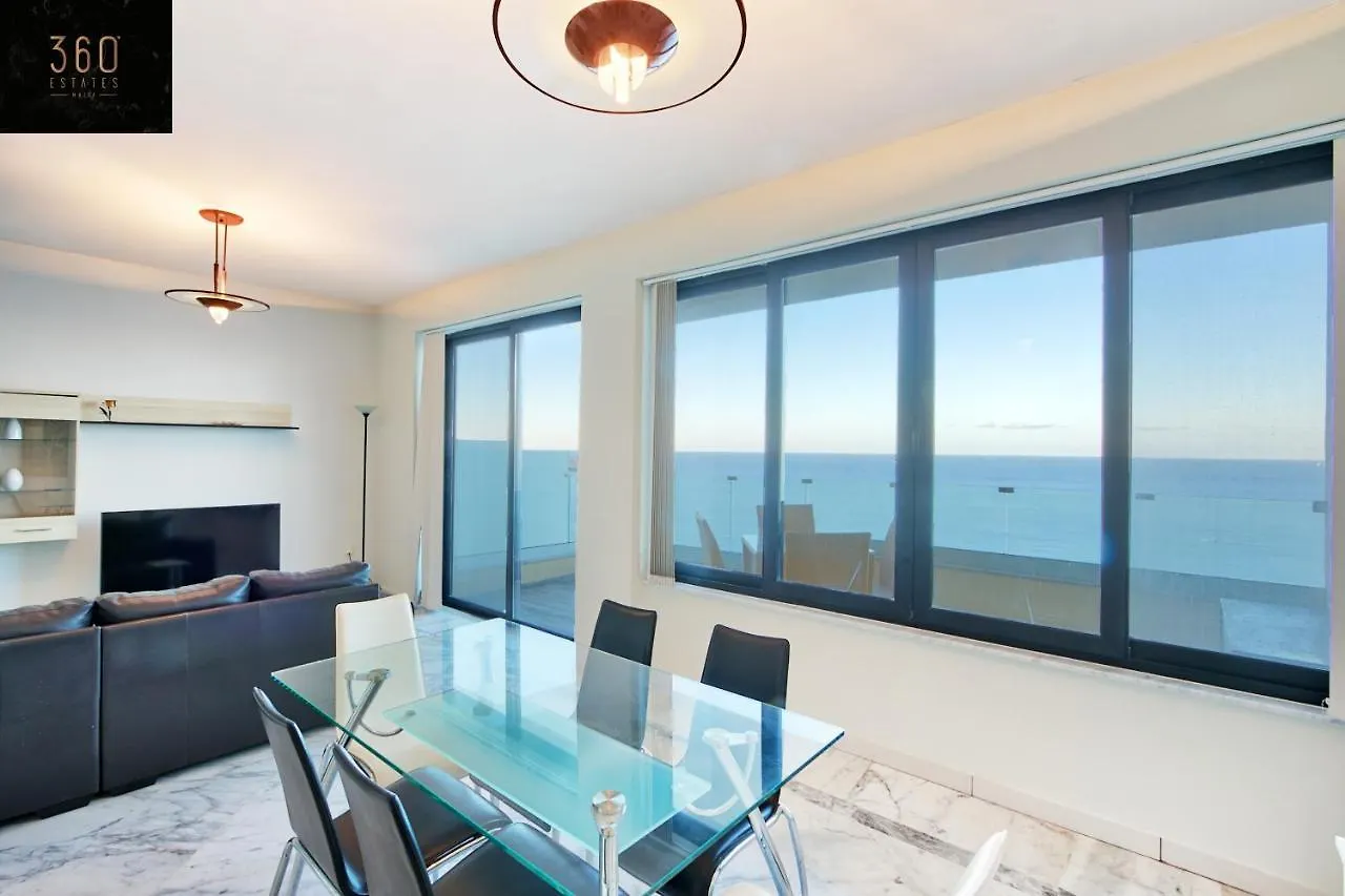 Seafront 3Br Apt In Tower Rd Sliema Opposite Beach By 360 Estates Apartment