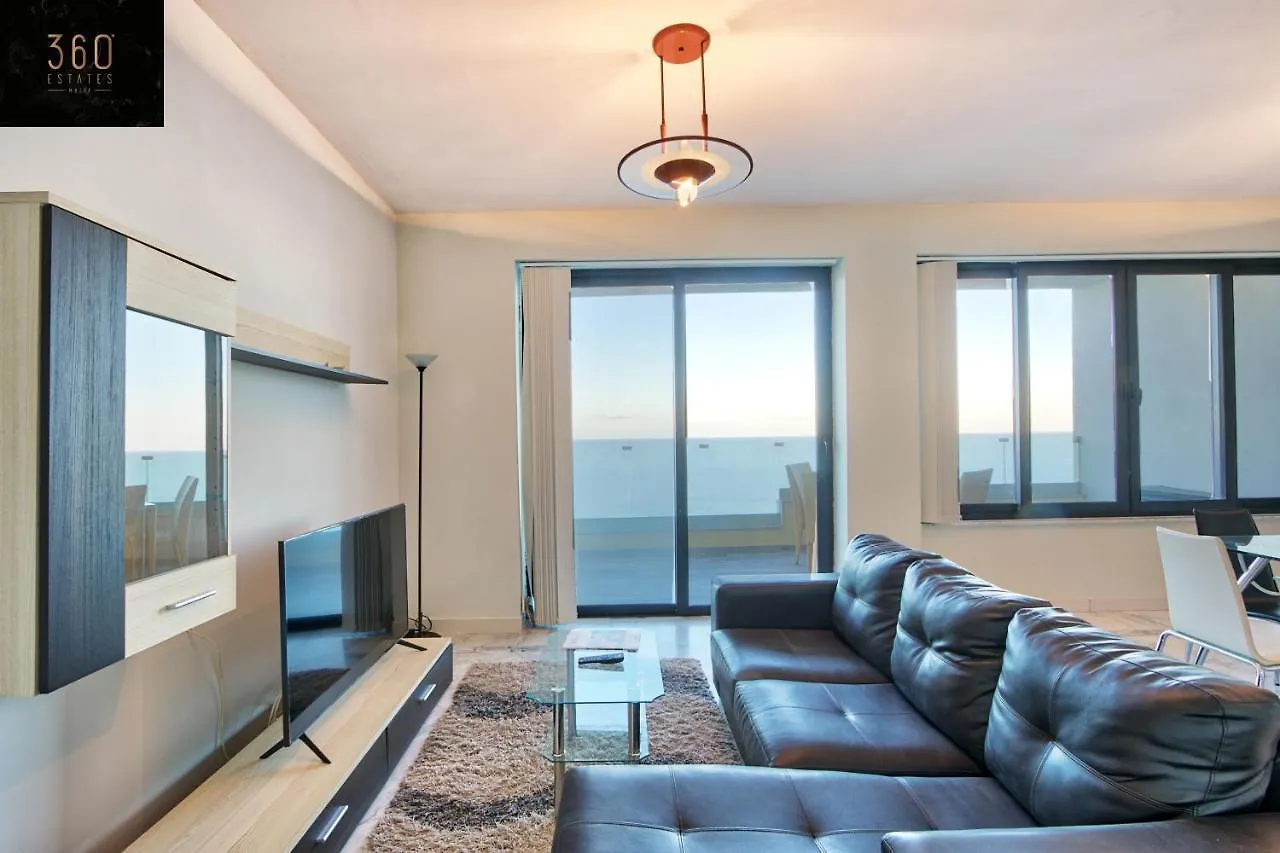 Seafront 3Br Apt In Tower Rd Sliema Opposite Beach By 360 Estates Apartment