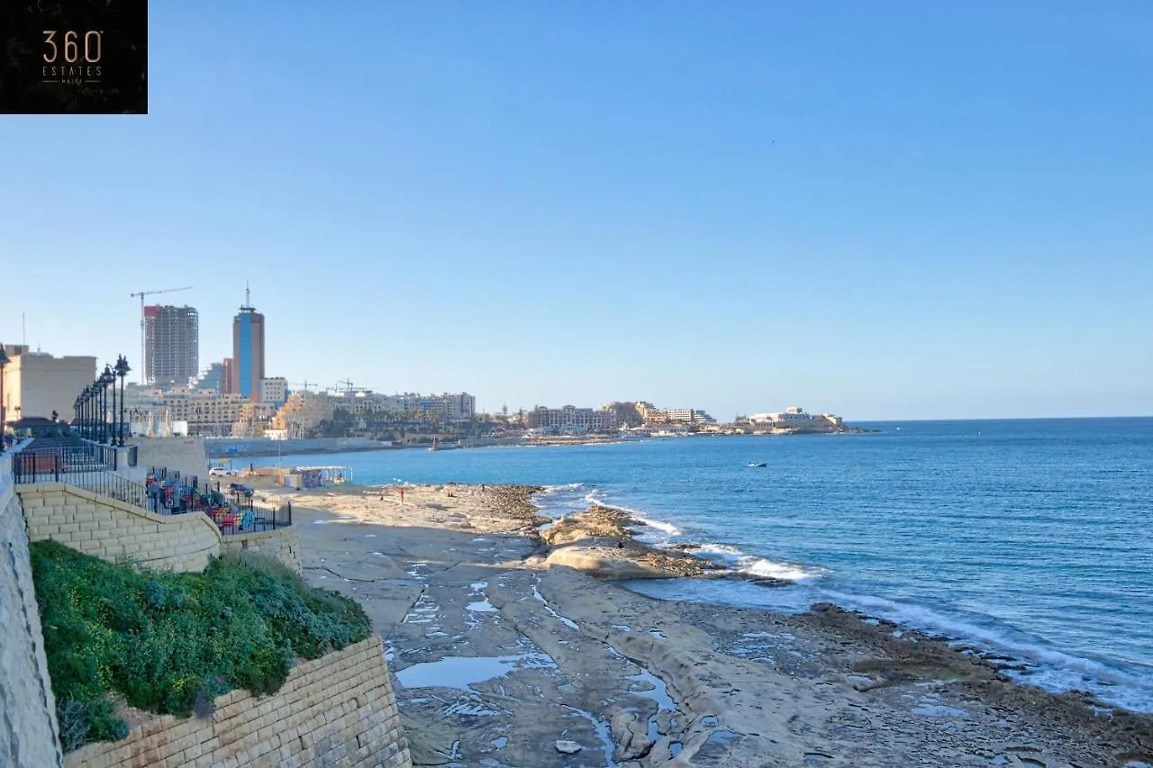 Apartment Seafront 3Br Apt In Tower Rd Sliema Opposite Beach By 360 Estates Malta