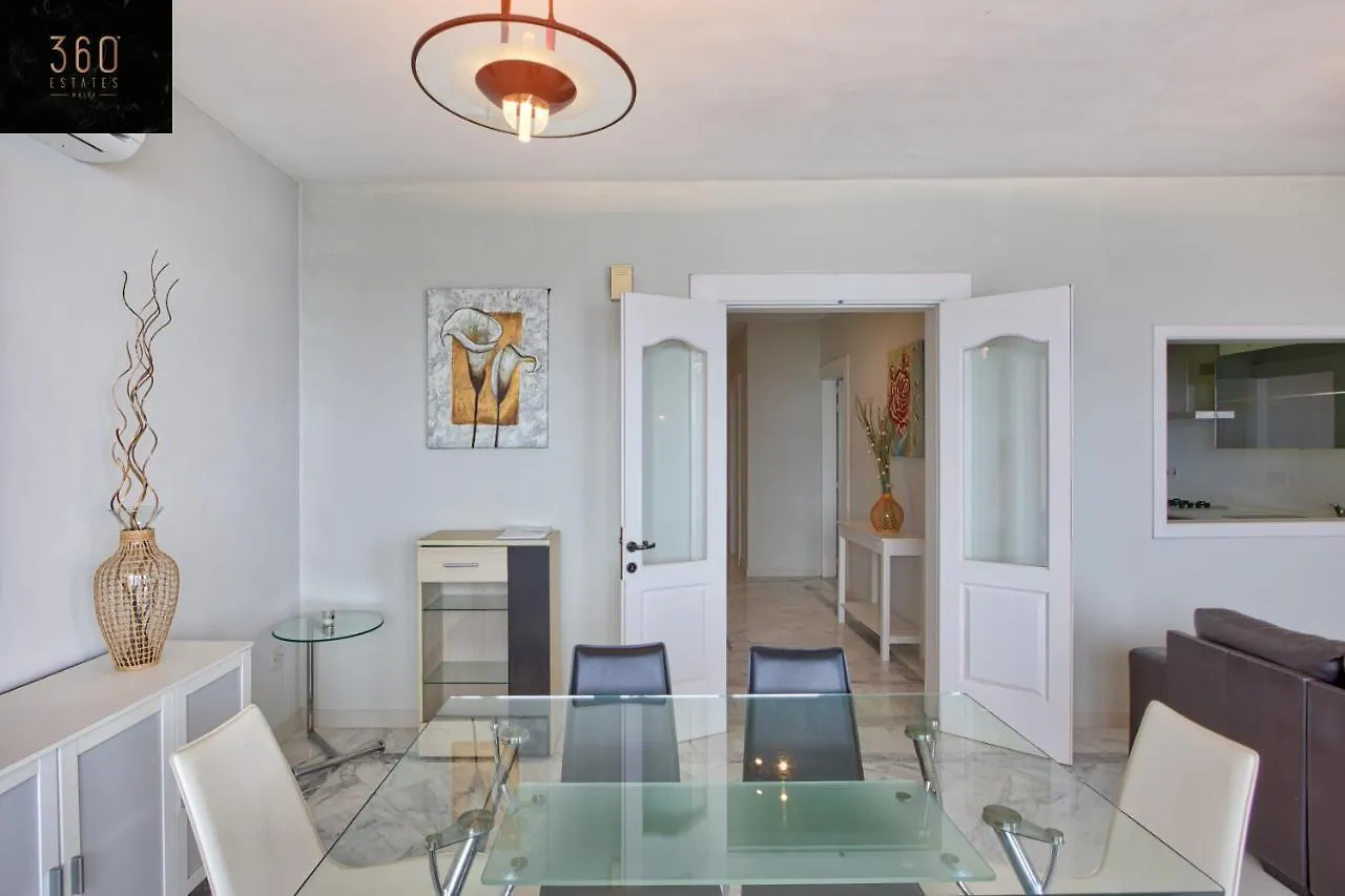 Seafront 3Br Apt In Tower Rd Sliema Opposite Beach By 360 Estates Apartment